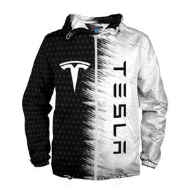 Мужская ветровка 3D с принтом TESLA (2) в городе Новоалтайск, 100% полиэстер | подол и капюшон оформлены резинкой с фиксаторами, два кармана без застежек по бокам, один потайной карман на груди | elon | elon musk | musk | space | tesla | автолюбитель | автомобиль | илон маск | тесла