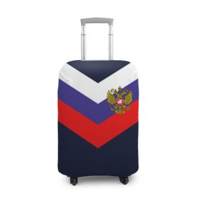 Чехол для чемодана 3D с принтом RUSSIA SPORT (РЕДАЧ) в городе Новоалтайск, 86% полиэфир, 14% спандекс | двустороннее нанесение принта, прорези для ручек и колес | russia | герб рф | орёл | россия | рф