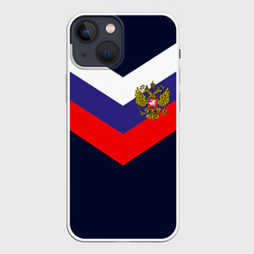 Чехол для iPhone 13 mini с принтом RUSSIA SPORT (РЕДАЧ) в городе Новоалтайск,  |  | russia | герб рф | орёл | россия | рф