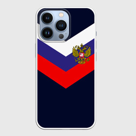 Чехол для iPhone 13 Pro с принтом RUSSIA SPORT (РЕДАЧ) в городе Новоалтайск,  |  | russia | герб рф | орёл | россия | рф