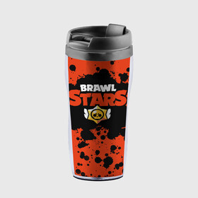 Термокружка-непроливайка с принтом Brawl Stars в городе Новоалтайск, внутренняя часть — пищевой пластик, наружная часть — прозрачный пластик, между ними — полиграфическая вставка с рисунком | объем — 350 мл, герметичная крышка | brawl | bs | fails | leon | stars | supercell | tick | бой | босс | бравл | броубол | бс | герои | драка | звезд | осада | сейф | старс | цель