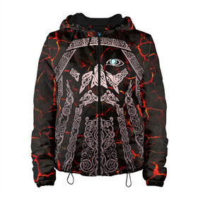 Женская куртка 3D с принтом Odinn в городе Новоалтайск, ткань верха — 100% полиэстер, подклад — флис | прямой крой, подол и капюшон оформлены резинкой с фиксаторами, два кармана без застежек по бокам, один большой потайной карман на груди. Карман на груди застегивается на липучку | good | viking | vikings | бог | викинг | викинги | кельтское | один | плетение | скандинавы | славяне | язычник