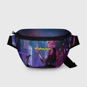 Поясная сумка 3D с принтом CYBERPUNK 2077 в городе Новоалтайск, 100% полиэстер | плотная ткань, ремень с регулируемой длиной, внутри несколько карманов для мелочей, основное отделение и карман с обратной стороны сумки застегиваются на молнию | 2077 | ciberpunk | cyber punk | cyberpank | cyberpunk | kiberpunk | kyberpank | kyberpunk | samurai | кибер панк | киберпанк | самурай