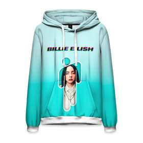 Мужская толстовка 3D с принтом Billie Eilish в городе Новоалтайск, 100% полиэстер | двухслойный капюшон со шнурком для регулировки, мягкие манжеты на рукавах и по низу толстовки, спереди карман-кенгуру с мягким внутренним слоем. | ayelish | bad guy | bellyache | bilie eilish | bilie elish | billie | billie eilish | eilish | electronic | elish | music | билли айлиш | эйлиш | элиш