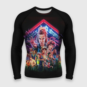 Мужской рашгард 3D с принтом Stranger Things 3 в городе Новоалтайск,  |  | 3 season | 3 сезон | eleven | hawkins | netflix | stranger things | арт | бобби | браун | милли | молодежный | надпись | нетфликс | новый сезон | оди | сериал | странные дела | стренджер | фантастика | хавкинс
