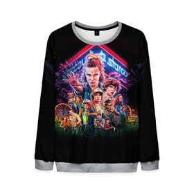 Мужской свитшот 3D с принтом Stranger Things 3 в городе Новоалтайск, 100% полиэстер с мягким внутренним слоем | круглый вырез горловины, мягкая резинка на манжетах и поясе, свободная посадка по фигуре | 3 season | 3 сезон | eleven | hawkins | netflix | stranger things | арт | бобби | браун | милли | молодежный | надпись | нетфликс | новый сезон | оди | сериал | странные дела | стренджер | фантастика | хавкинс