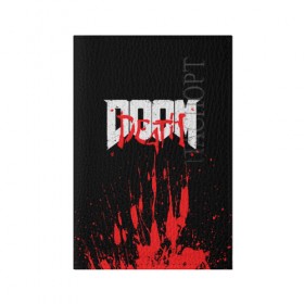 Обложка для паспорта матовая кожа с принтом DOOM Bloody в городе Новоалтайск, натуральная матовая кожа | размер 19,3 х 13,7 см; прозрачные пластиковые крепления | Тематика изображения на принте: 2019 | bethesda | demon | doom | eternal | ethernal | game | games | logo | monster | runes | демон | дум | дуум | етернал | игра | игры | какодемон | кровь | лого | логотип | монстр | монстры | руны | символ | этернал