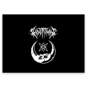 Поздравительная открытка с принтом Ghostemane в городе Новоалтайск, 100% бумага | плотность бумаги 280 г/м2, матовая, на обратной стороне линовка и место для марки
 | ghostemane | ill biz | mercury | noise | young crowley | рэп | рэпер | эрик уитни