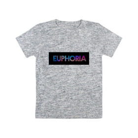 Детская футболка хлопок с принтом сериал Euphoria в городе Новоалтайск, 100% хлопок | круглый вырез горловины, полуприлегающий силуэт, длина до линии бедер | zendaya | зендея | ру беннетт | сериал euphoria | эйфория