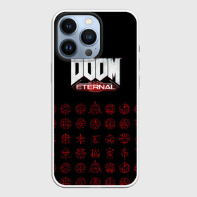 Чехол для iPhone 13 Pro с принтом DOOM Eternal в городе Новоалтайск,  |  | 2019 | bethesda | demon | doom | eternal | ethernal | game | games | logo | monster | runes | демон | дум | дуум | етернал | игра | игры | какодемон | кровь | лого | логотип | монстр | монстры | руны | символ | этернал