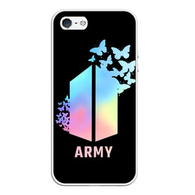 Чехол для iPhone 5/5S матовый с принтом BTS ARMY в городе Новоалтайск, Силикон | Область печати: задняя сторона чехла, без боковых панелей | army | bangtan boys | beyond the scene | bts | k pop | kpop | love yourself | бтс | к поп