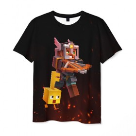 Мужская футболка 3D с принтом MINECRAFT: Dungeons в городе Новоалтайск, 100% полиэфир | прямой крой, круглый вырез горловины, длина до линии бедер | craft | creeper | dungeon | dungeons | earth | game | logo | mine | minecraft | mobile | online | дунгеонс | земля | зомбиы | игра | крипер | лого | майкрафт | майнкрафт | мобайл | онлайн | подземелье | подземелья