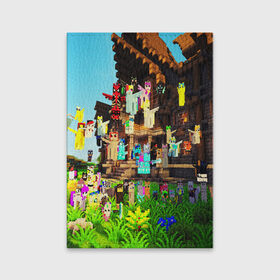 Обложка для паспорта матовая кожа с принтом MY LITTLE MINECRAFT в городе Новоалтайск, натуральная матовая кожа | размер 19,3 х 13,7 см; прозрачные пластиковые крепления | craft | creeper | dungeon | dungeons | earth | game | logo | mine | minecraft | mobile | online | дунгеонс | земля | зомбиы | игра | крипер | лого | майкрафт | майнкрафт | мобайл | онлайн | подземелье | подземелья