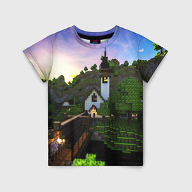 Детская футболка 3D с принтом MINECRAFT в городе Новоалтайск, 100% гипоаллергенный полиэфир | прямой крой, круглый вырез горловины, длина до линии бедер, чуть спущенное плечо, ткань немного тянется | craft | creeper | dungeon | dungeons | earth | game | logo | mine | minecraft | mobile | online | дунгеонс | земля | зомбиы | игра | крипер | лого | майкрафт | майнкрафт | мобайл | онлайн | подземелье | подземелья