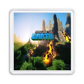 Магнит 55*55 с принтом MINECRAFT в городе Новоалтайск, Пластик | Размер: 65*65 мм; Размер печати: 55*55 мм | Тематика изображения на принте: craft | creeper | dungeon | dungeons | earth | game | logo | mine | minecraft | mobile | online | дунгеонс | земля | зомбиы | игра | крипер | лого | майкрафт | майнкрафт | мобайл | онлайн | подземелье | подземелья