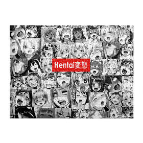 Обложка для студенческого билета с принтом Hentai в городе Новоалтайск, натуральная кожа | Размер: 11*8 см; Печать на всей внешней стороне | Тематика изображения на принте: ahegao | anime | black   white | cartoon | collage | comic | emotion | faces | girls | hieroglyphs | inscription | japanese | manga | mouth | open | аниме | девушки | иероглифы | коллаж | комикс | лица | мультфильм | надпись | 