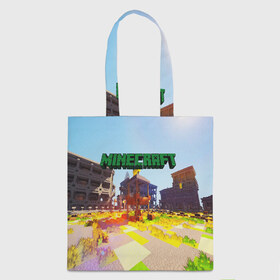 Сумка 3D повседневная с принтом MINECRAFT в городе Новоалтайск, 100% полиэстер | Плотность: 200 г/м2; Размер: 34×35 см; Высота лямок: 30 см | craft | creeper | dungeon | dungeons | earth | game | logo | mine | minecraft | mobile | online | дунгеонс | земля | зомбиы | игра | крипер | лого | майкрафт | майнкрафт | мобайл | онлайн | подземелье | подземелья