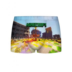 Мужские трусы 3D с принтом MINECRAFT в городе Новоалтайск, 50% хлопок, 50% полиэстер | классическая посадка, на поясе мягкая тканевая резинка | craft | creeper | dungeon | dungeons | earth | game | logo | mine | minecraft | mobile | online | дунгеонс | земля | зомбиы | игра | крипер | лого | майкрафт | майнкрафт | мобайл | онлайн | подземелье | подземелья
