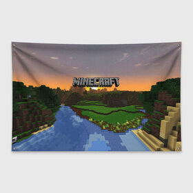 Флаг-баннер с принтом MINECRAFT в городе Новоалтайск, 100% полиэстер | размер 67 х 109 см, плотность ткани — 95 г/м2; по краям флага есть четыре люверса для крепления | craft | creeper | dungeon | dungeons | earth | game | logo | mine | minecraft | mobile | online | дунгеонс | земля | зомбиы | игра | крипер | лого | майкрафт | майнкрафт | мобайл | онлайн | подземелье | подземелья