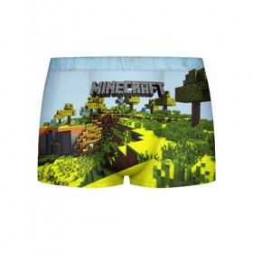 Мужские трусы 3D с принтом MINECRAFT в городе Новоалтайск, 50% хлопок, 50% полиэстер | классическая посадка, на поясе мягкая тканевая резинка | craft | creeper | dungeon | dungeons | earth | game | logo | mine | minecraft | mobile | online | дунгеонс | земля | зомбиы | игра | крипер | лого | майкрафт | майнкрафт | мобайл | онлайн | подземелье | подземелья