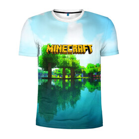 Мужская футболка 3D спортивная с принтом MINECRAFT в городе Новоалтайск, 100% полиэстер с улучшенными характеристиками | приталенный силуэт, круглая горловина, широкие плечи, сужается к линии бедра | craft | creeper | dungeon | dungeons | earth | game | logo | mine | minecraft | mobile | online | дунгеонс | земля | зомбиы | игра | крипер | лого | майкрафт | майнкрафт | мобайл | онлайн | подземелье | подземелья
