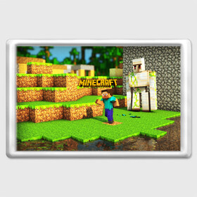 Магнит 45*70 с принтом MINECRAFT в городе Новоалтайск, Пластик | Размер: 78*52 мм; Размер печати: 70*45 | craft | creeper | dungeon | dungeons | earth | game | logo | mine | minecraft | mobile | online | дунгеонс | земля | зомбиы | игра | крипер | лого | майкрафт | майнкрафт | мобайл | онлайн | подземелье | подземелья