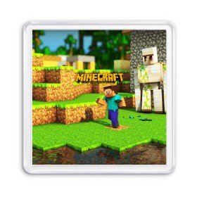 Магнит 55*55 с принтом MINECRAFT в городе Новоалтайск, Пластик | Размер: 65*65 мм; Размер печати: 55*55 мм | Тематика изображения на принте: craft | creeper | dungeon | dungeons | earth | game | logo | mine | minecraft | mobile | online | дунгеонс | земля | зомбиы | игра | крипер | лого | майкрафт | майнкрафт | мобайл | онлайн | подземелье | подземелья
