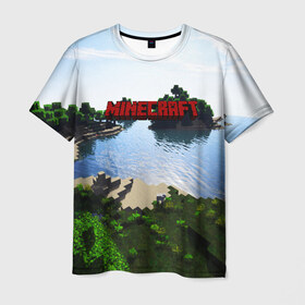 Мужская футболка 3D с принтом MINECRAFT в городе Новоалтайск, 100% полиэфир | прямой крой, круглый вырез горловины, длина до линии бедер | craft | creeper | dungeon | dungeons | earth | game | logo | mine | minecraft | mobile | online | дунгеонс | земля | зомби | игра | крипер | лого | майкрафт | майнкрафт | мобайл | онлайн | подземелье | подземелья