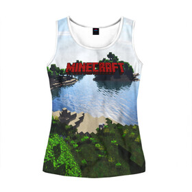 Женская майка 3D с принтом MINECRAFT в городе Новоалтайск, 100% полиэстер | круглая горловина, прямой силуэт, длина до линии бедра | craft | creeper | dungeon | dungeons | earth | game | logo | mine | minecraft | mobile | online | дунгеонс | земля | зомби | игра | крипер | лого | майкрафт | майнкрафт | мобайл | онлайн | подземелье | подземелья