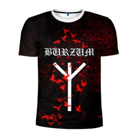 Мужская футболка 3D спортивная с принтом Burzum Algiz Rune в городе Новоалтайск, 100% полиэстер с улучшенными характеристиками | приталенный силуэт, круглая горловина, широкие плечи, сужается к линии бедра | algiz | art | burz | burzum | horror | logo | merch | music | rune | альгиз | арт | бурз | бурзум | варг викернес | группа | логотип | мерч | метал | мистика | музыка | надпись | норвегия | норвежская группа | норги | руна | толкиен