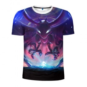 Мужская футболка 3D спортивная с принтом Ori and the Blind Forest в городе Новоалтайск, 100% полиэстер с улучшенными характеристиками | приталенный силуэт, круглая горловина, широкие плечи, сужается к линии бедра | blind forest | ori | sein | белка | гумо | кошка | куро | лиса | нару | непроглядный лес | ори | платформер | птенец | сейн | сова