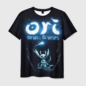 Мужская футболка 3D с принтом Ori and the Blind Forest в городе Новоалтайск, 100% полиэфир | прямой крой, круглый вырез горловины, длина до линии бедер | blind forest | ori | sein | белка | гумо | кошка | куро | лиса | нару | непроглядный лес | ори | платформер | птенец | сейн | сова