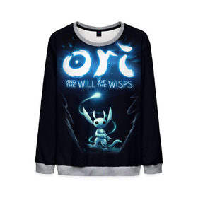 Мужской свитшот 3D с принтом Ori and the Blind Forest в городе Новоалтайск, 100% полиэстер с мягким внутренним слоем | круглый вырез горловины, мягкая резинка на манжетах и поясе, свободная посадка по фигуре | Тематика изображения на принте: blind forest | ori | sein | белка | гумо | кошка | куро | лиса | нару | непроглядный лес | ори | платформер | птенец | сейн | сова