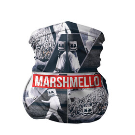 Бандана-труба 3D с принтом MARSHMELLO в городе Новоалтайск, 100% полиэстер, ткань с особыми свойствами — Activecool | плотность 150‒180 г/м2; хорошо тянется, но сохраняет форму | christopher comstock | dj | marshmello | music | диджей | крис комсток | маршмеллоу | музыка