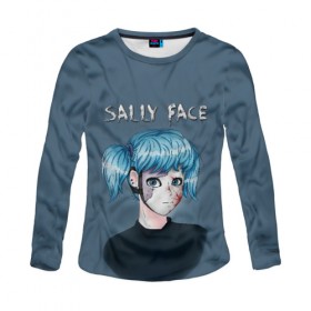 Женский лонгслив 3D с принтом Sally face в городе Новоалтайск, 100% полиэстер | длинные рукава, круглый вырез горловины, полуприлегающий силуэт | sally face | маска | сали | салли | салли кромсалли | фейс | фишер