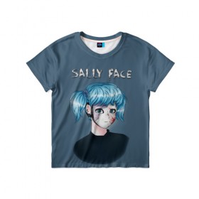 Детская футболка 3D с принтом Sally face в городе Новоалтайск, 100% гипоаллергенный полиэфир | прямой крой, круглый вырез горловины, длина до линии бедер, чуть спущенное плечо, ткань немного тянется | sally face | маска | сали | салли | салли кромсалли | фейс | фишер