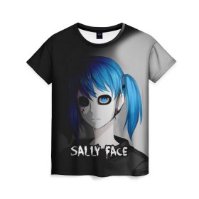 Женская футболка 3D с принтом Sally face в городе Новоалтайск, 100% полиэфир ( синтетическое хлопкоподобное полотно) | прямой крой, круглый вырез горловины, длина до линии бедер | sally face | маска | сали | салли | салли кромсалли | фейс | фишер