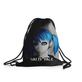 Рюкзак-мешок 3D с принтом Sally face в городе Новоалтайск, 100% полиэстер | плотность ткани — 200 г/м2, размер — 35 х 45 см; лямки — толстые шнурки, застежка на шнуровке, без карманов и подкладки | sally face | маска | сали | салли | салли кромсалли | фейс | фишер