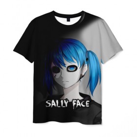 Мужская футболка 3D с принтом Sally face в городе Новоалтайск, 100% полиэфир | прямой крой, круглый вырез горловины, длина до линии бедер | sally face | маска | сали | салли | салли кромсалли | фейс | фишер
