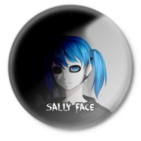 Значок с принтом Sally face в городе Новоалтайск,  металл | круглая форма, металлическая застежка в виде булавки | sally face | маска | сали | салли | салли кромсалли | фейс | фишер