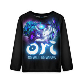 Детский лонгслив 3D с принтом Ori and the Blind Forest в городе Новоалтайск, 100% полиэстер | длинные рукава, круглый вырез горловины, полуприлегающий силуэт
 | blind forest | ori | sein | белка | гумо | кошка | куро | лиса | нару | непроглядный лес | ори | платформер | птенец | сейн | сова