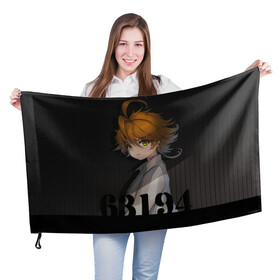 Флаг 3D с принтом The Promised Neverland в городе Новоалтайск, 100% полиэстер | плотность ткани — 95 г/м2, размер — 67 х 109 см. Принт наносится с одной стороны | the promised neverland | аниме | манга | обещанный неверленд