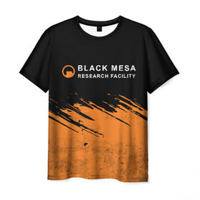 Мужская футболка 3D с принтом BLACK MESA (Half-Life) в городе Новоалтайск, 100% полиэфир | прямой крой, круглый вырез горловины, длина до линии бедер | black | counter | csgo | freeman | gordon | half | half life | halflife | lambda | life | logo | mesa | portal | strike | xen | гордон | контр | лайф | лого | портал | символ | страйк | фримен | халф | халф лайф | халфлайф