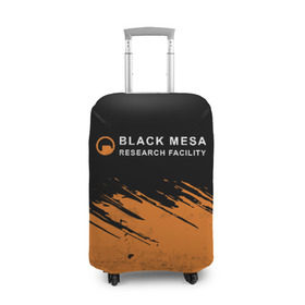 Чехол для чемодана 3D с принтом BLACK MESA (Half-Life) в городе Новоалтайск, 86% полиэфир, 14% спандекс | двустороннее нанесение принта, прорези для ручек и колес | black | counter | csgo | freeman | gordon | half | half life | halflife | lambda | life | logo | mesa | portal | strike | xen | гордон | контр | лайф | лого | портал | символ | страйк | фримен | халф | халф лайф | халфлайф