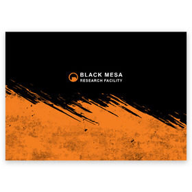 Поздравительная открытка с принтом BLACK MESA (Half-Life) в городе Новоалтайск, 100% бумага | плотность бумаги 280 г/м2, матовая, на обратной стороне линовка и место для марки
 | black | counter | csgo | freeman | gordon | half | half life | halflife | lambda | life | logo | mesa | portal | strike | xen | гордон | контр | лайф | лого | портал | символ | страйк | фримен | халф | халф лайф | халфлайф