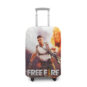 Чехол для чемодана 3D с принтом FREE FIRE в городе Новоалтайск, 86% полиэфир, 14% спандекс | двустороннее нанесение принта, прорези для ручек и колес | battle | battlegrounds | fire | free | game | games | garena | logo | mobile | royale | батлграунд | битва | гарена | гарено | игра | игры | королевская | лого | логотип | мобайл | онлайн | символ | фаер | фаир | фри