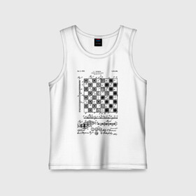 Детская майка хлопок с принтом Patent - Chess board в городе Новоалтайск,  |  | Тематика изображения на принте: chess | patent | игра | идея | история | логика | настолка | патент | разработка | чертеж | чертежи | шахматы | шашки