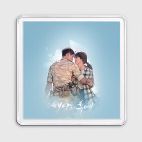 Магнит 55*55 с принтом Descendants of the Sun в городе Новоалтайск, Пластик | Размер: 65*65 мм; Размер печати: 55*55 мм | Тематика изображения на принте: descendants of the sun | taeyangui huye | дорама | кан мо ён | корейские сериалы | потомки солнца | сон хе гё | сон чжун ки | ю си джин