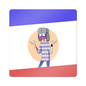Магнит виниловый Квадрат с принтом CountryHumans - Россия в городе Новоалтайск, полимерный материал с магнитным слоем | размер 9*9 см, закругленные углы | balls | country | countryballs | countryhumans | fandom | flag | flags | humans | russia | ussr | болз | кантри | кантриболз | кантрихуманс | россия | ссср | страна | страны | флаг | флаги | фэндом | хуманс | хьюманс