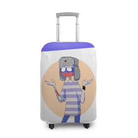 Чехол для чемодана 3D с принтом CountryHumans - Россия в городе Новоалтайск, 86% полиэфир, 14% спандекс | двустороннее нанесение принта, прорези для ручек и колес | balls | country | countryballs | countryhumans | fandom | flag | flags | humans | russia | ussr | болз | кантри | кантриболз | кантрихуманс | россия | ссср | страна | страны | флаг | флаги | фэндом | хуманс | хьюманс